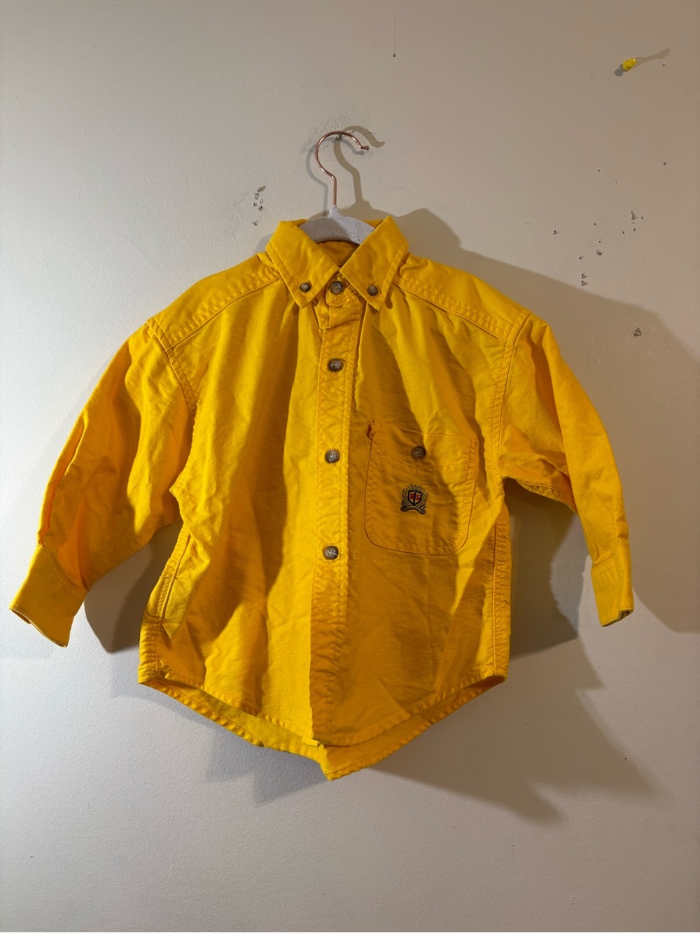 Rough Stock Panhandle Slim western apparel shirt bright yellow boys size XS 4/5